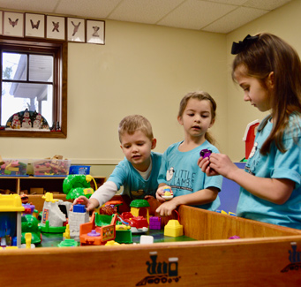 children playing with toys